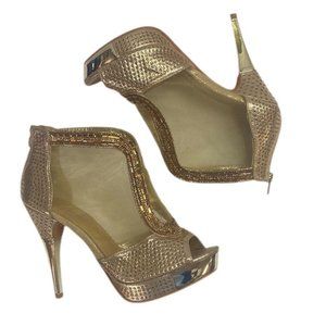 Hot Tomato 4.5" High Heel Open Toe Stiletto Shoes SIZE 8M